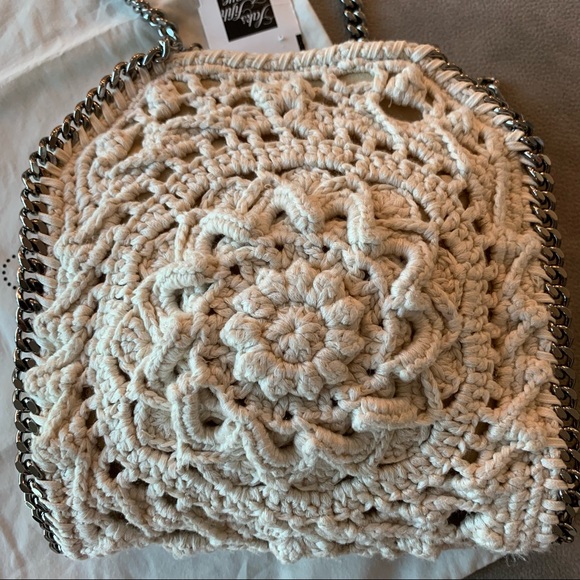 Falabella TINY Crochet Flower Crossbody Tote Bag - Picture 4 of 15